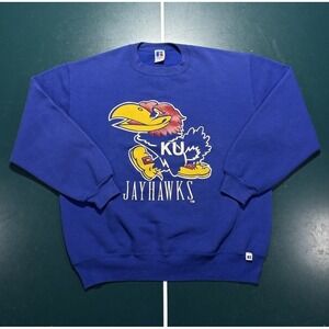 Vintage 90s Russell Athletic Kansas Jayhawks Crewneck Sweatshirt Men's XL USA